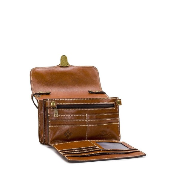 Patricia Nash Pink Bianco Organizer Crossbody Wristlet Brand new ! Leather Suede - Picture 14 of 14